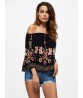 Sexy Off Shoulder Printed Women T-shirts