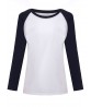 Women Casual Raglan-Sleeve Color Block Patchwork Basic T-shirts