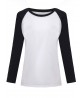 Women Casual Raglan-Sleeve Color Block Patchwork Basic T-shirts