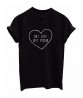 Heart Letter Printed Short Sleeve Women T-shirts