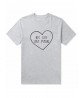 Heart Letter Printed Short Sleeve Women T-shirts