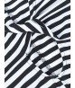 Sexy Stripe Hollow V-neck Long Sleeve Bodycon Jumpsuit For Women