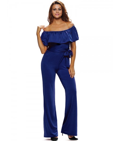 Ruffles Women Sexy Off Shoulder High ...