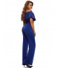 Ruffles Women Sexy Off Shoulder High Waist Wide Leg Jumpsuits With Belt