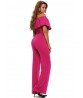 Ruffles Women Sexy Off Shoulder High Waist Wide Leg Jumpsuits With Belt