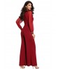 Sexy Work Mesh Long Sleeve V-Neck Women Bell-Bottom Wide Leg Jumpsuit