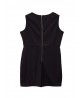 Black Square Neck Double Breasted Sleeveless Rompers Jumpsuit