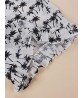 Sexy Women V Neck Hollow Patchwork Tree Printing Backless Jumpsuit