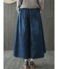 Women Pleated Wide Leg Denim Culottes Pocket High Waist Casual Jeans