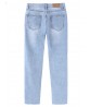 Casual Women Ripped Hole Mid Rise Cropped Jeans