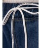 Casual Women High Drawstring Waist Denim Jeans