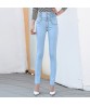 Women`s High Waist Elastic Skinny Denim Long Pencil Pants Plus Size 40 Woman Jeans Fat Lady Trousers