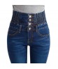 Women`s High Waist Elastic Skinny Denim Long Pencil Pants Plus Size 40 Woman Jeans Fat Lady Trousers