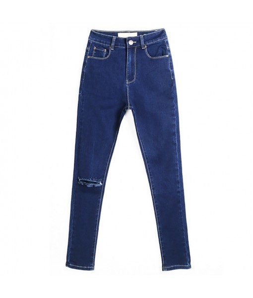 Women Pencil Stretch Casual Denim Skinny ...