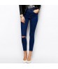 Women Pencil Stretch Casual Denim Skinny Jeans Pants High Waist Jeans Trousers