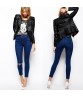 Women Pencil Stretch Casual Denim Skinny Jeans Pants High Waist Jeans Trousers