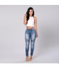 Sexy Women Ladies High Waist Slim Skinny Jeans Stretch Pencil Denim Pants