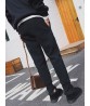 Casual Women Pure Color Pocket Thick Harem Pants