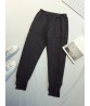 Casual Women Pure Color Pocket Thick Harem Pants