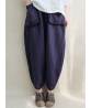 Women Solid Pockets Casual Loose Harem Pants