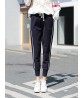 Women Casual High Elastic Waist Velvet Thick Harem Pants