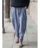 Casual Women Pure Color Pocket Warm Winter Harem Pants