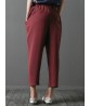 Vintage Embroidery Pocket Loose Elastic Waist Women Pants