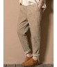 Casual Loose Solid Color Elastic Waist Harem Corduroy Pants for Women