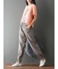 Casual Solid Color Drawstring Waist Pocket Women Pants