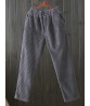 Pure Color Elastic Waist Corduroy Trousers