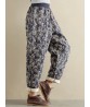 Ethnic Printed Pocket Warm Winter Thicken Pants