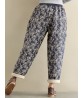 Ethnic Printed Pocket Warm Winter Thicken Pants