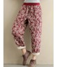 Ethnic Printed Pocket Warm Winter Thicken Pants