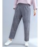 Women Casual Elastic Waist Women Corduroy Pants