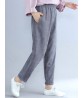 Women Casual Elastic Waist Women Corduroy Pants