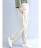 Women Casual Elastic Waist Women Corduroy Pants