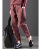 Women Casual Pure Color Elastic Waist Pockets Pants