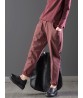 Women Casual Pure Color Elastic Waist Pockets Pants